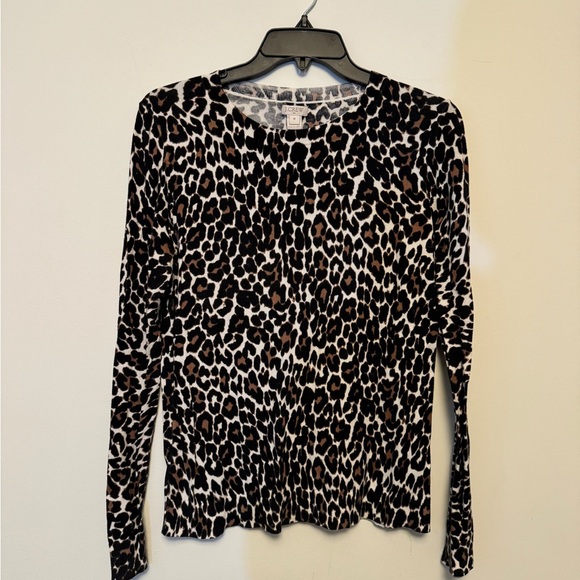 J.Crew Leopard Print Sweater EUC Size M - Picture 3 of 3